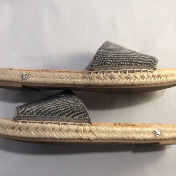 Sam Edelman Women's Aluna Slide Sandal Pewter Braided Espadrille Size 7.5 M - Picture 6 of 11
